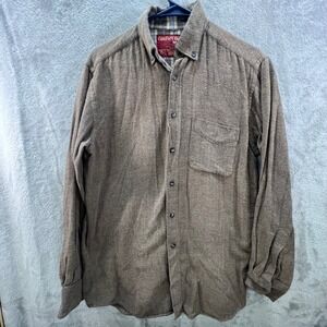Comfort Outfitter Mens M Brown Herringbone Cotton Workweear Rustic Layering